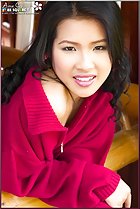  aime copony wearing crimson top