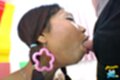 Sucking cock wearing earrings